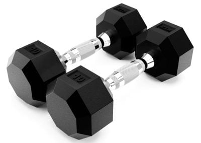 8 Sided Rubber Dumbbells (call for pricing)